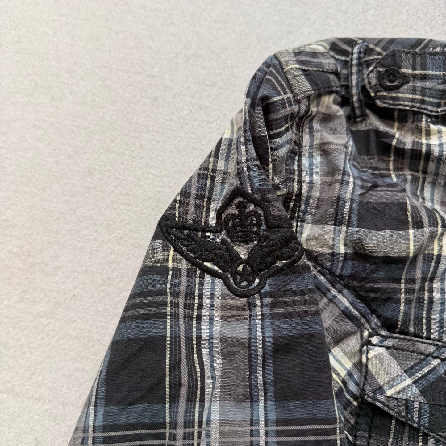 BKE Men's Black Plaid Slim Fit Stretch Shirt Western Pocket Button Up Size XXL