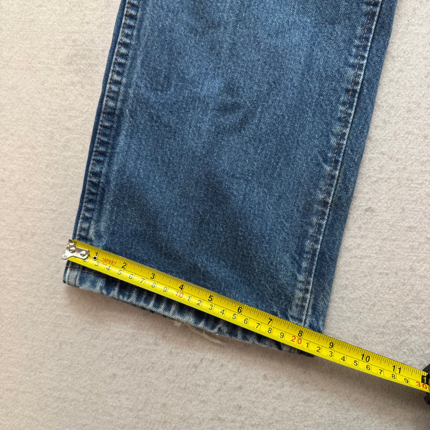 Wrangler 36MWZ Men's Medium Blue Cowboy Cut Denim Jeans Western Slim Fit Size 36