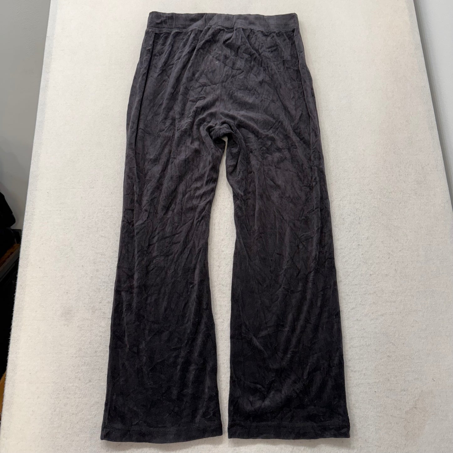Juicy Couture Women's Charcoal Velour Flared Track Pant Loungewear Y2K Size M