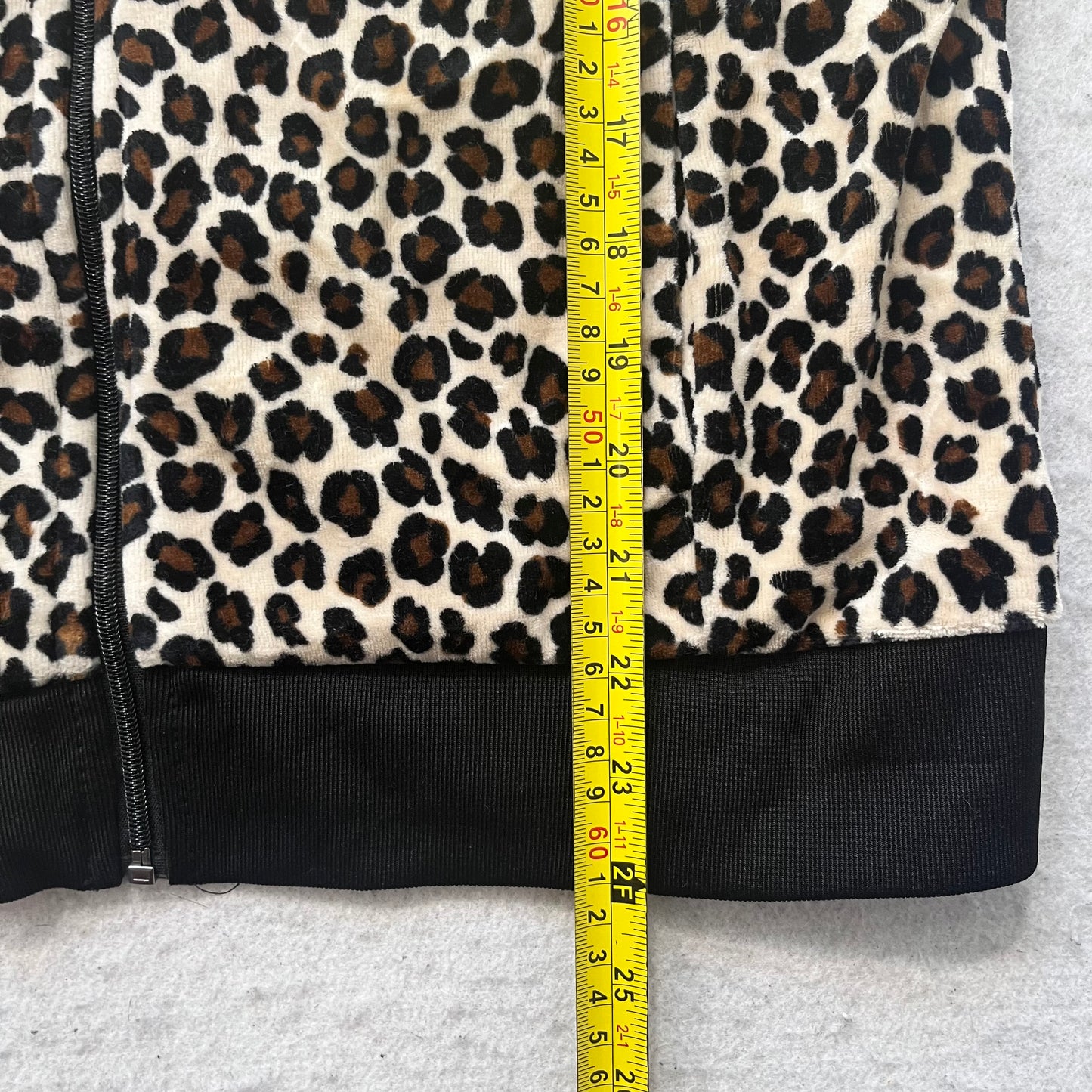 Juicy Couture Womens Leopard Print Velour Tracksuit Set Hoodie & Pant Y2k Size L
