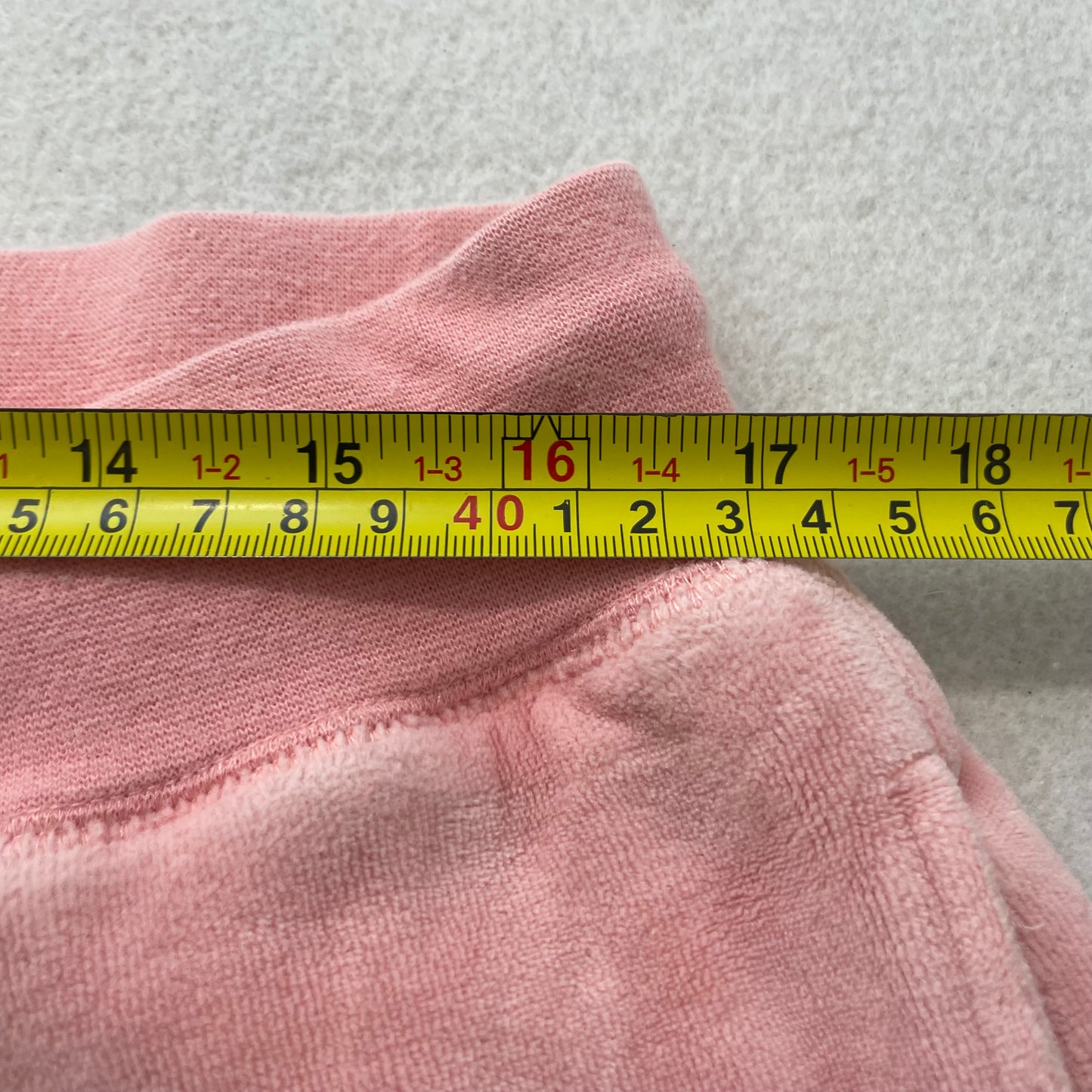 Vintage Juicy Couture Women's Pink Velour Flared Track Pant Loungewear Size L