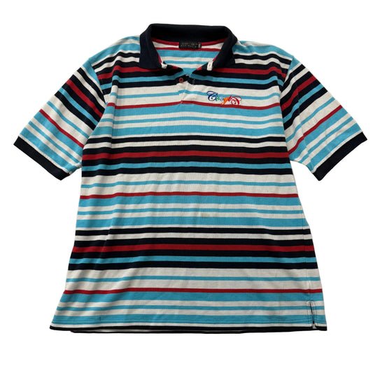 Coogi Australia Men's Multicolor Striped Cotton Short Sleeve Polo Shirt Size 2XL