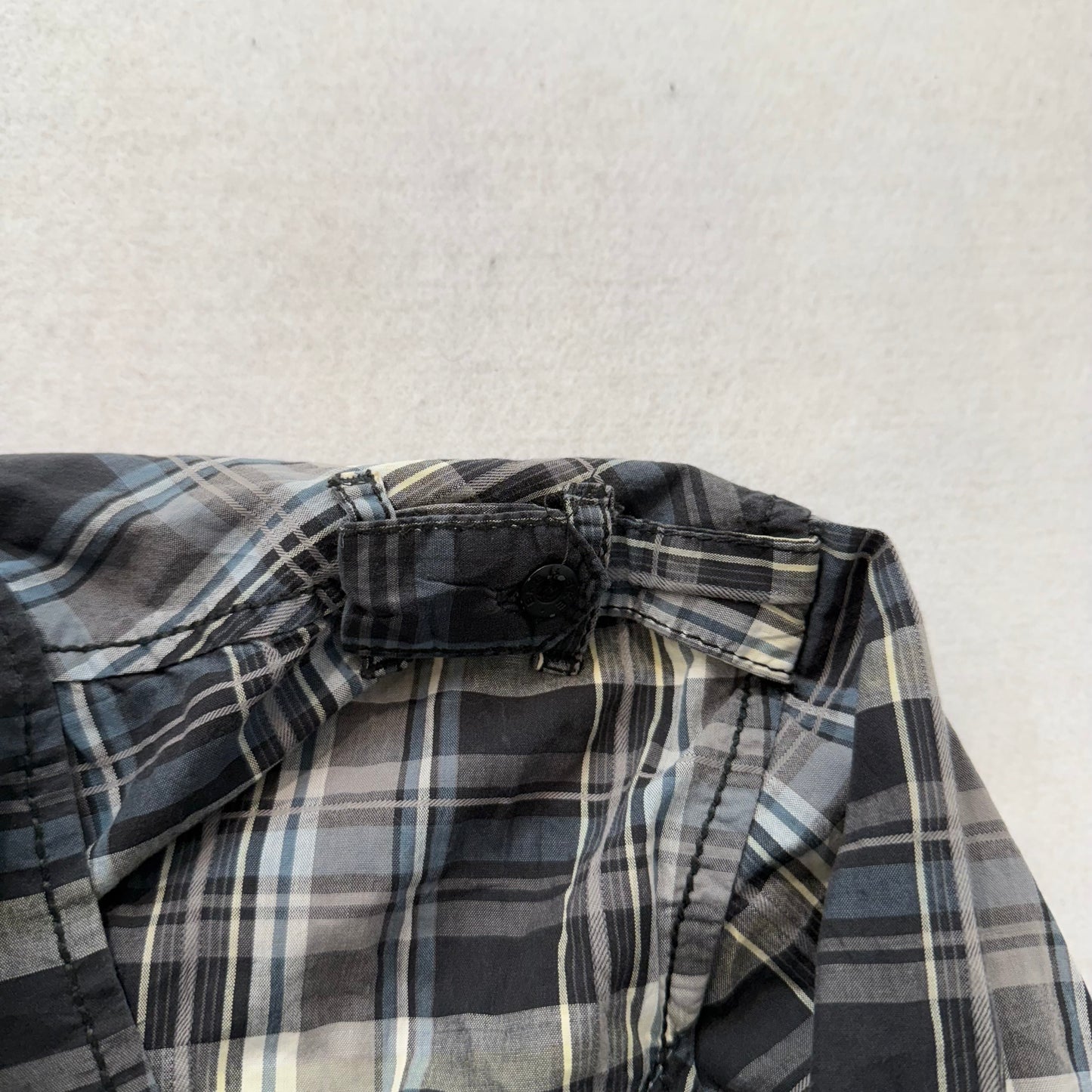 BKE Men's Black Plaid Slim Fit Stretch Shirt Western Pocket Button Up Size XXL