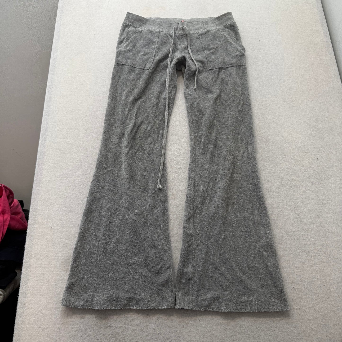 Vintage Juicy Couture Women's Heather Gray Terrycloth Flared Track Pant Size S