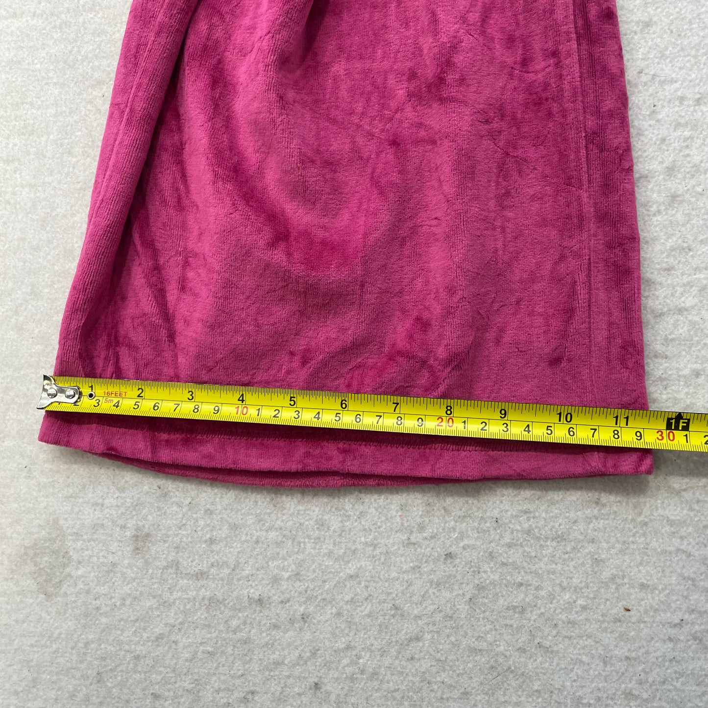 Juicy Couture Women Hot Pink Velour Flared Track Pant Drawstring Pockets Size XL