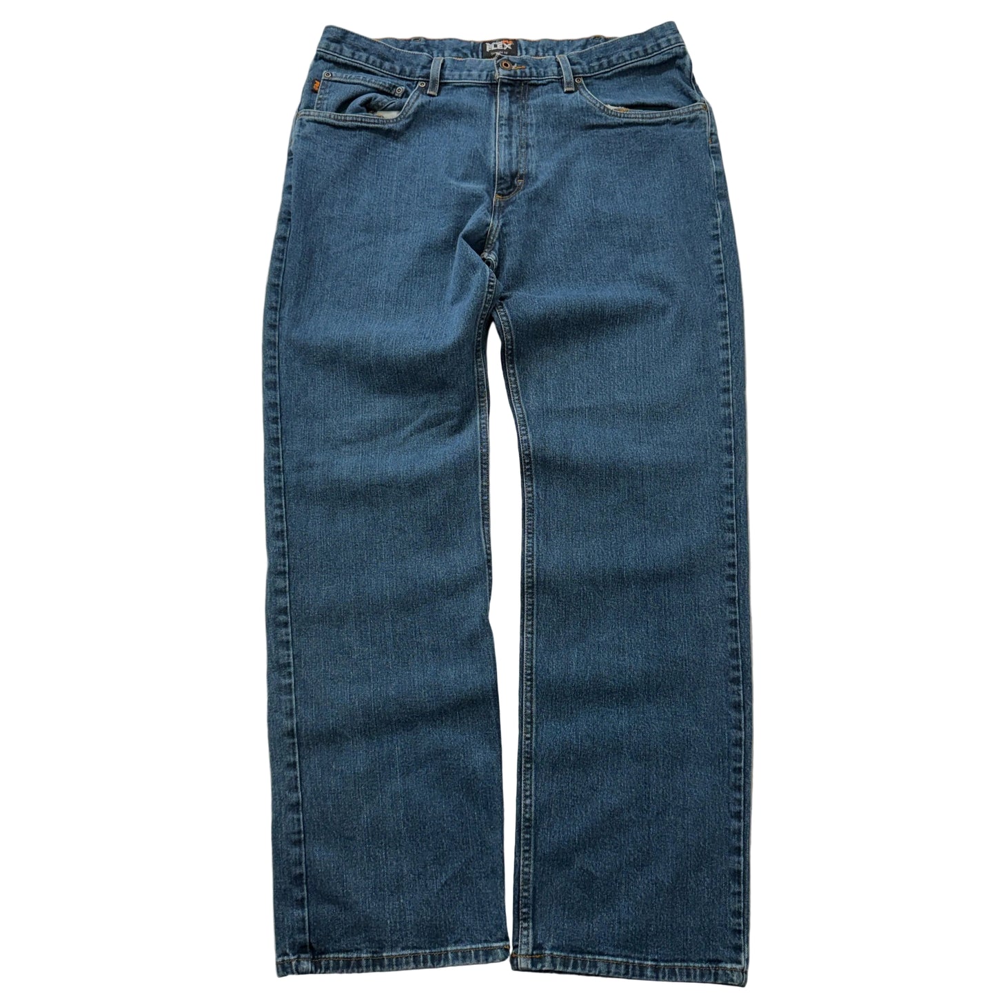 Timberland Pro FLEX Mens Blue Straight Fit Denim Jeans Zip-Fly Classic - W38xL34