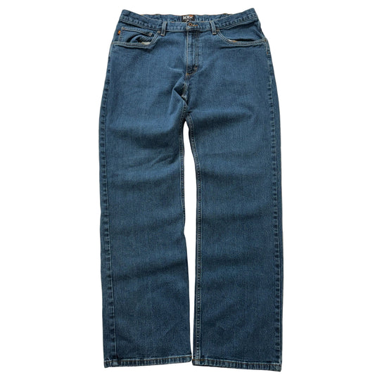Timberland Pro FLEX Mens Blue Straight Fit Denim Jeans Zip-Fly Classic - W38xL34