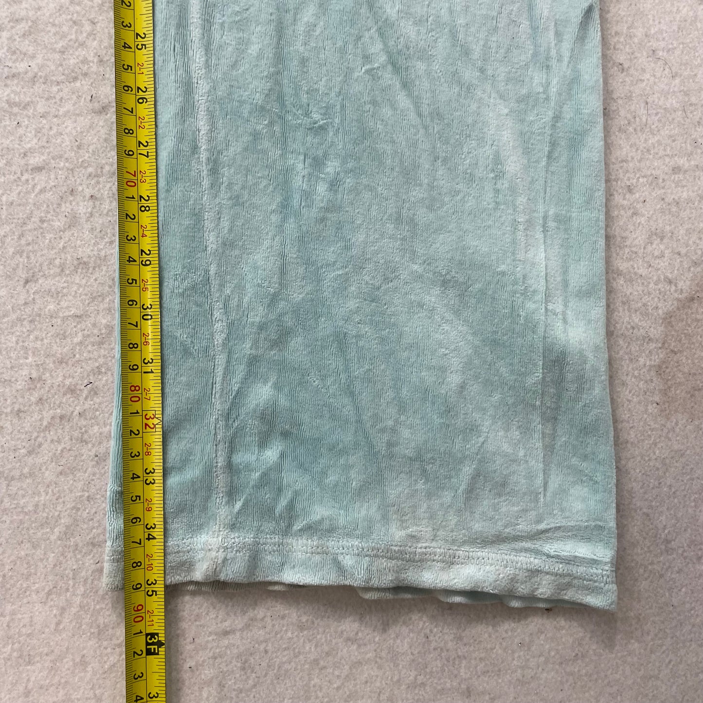Vintage Juicy Couture Women's Teal Ombre Velour Flared Leg Track Pant Y2K Size S