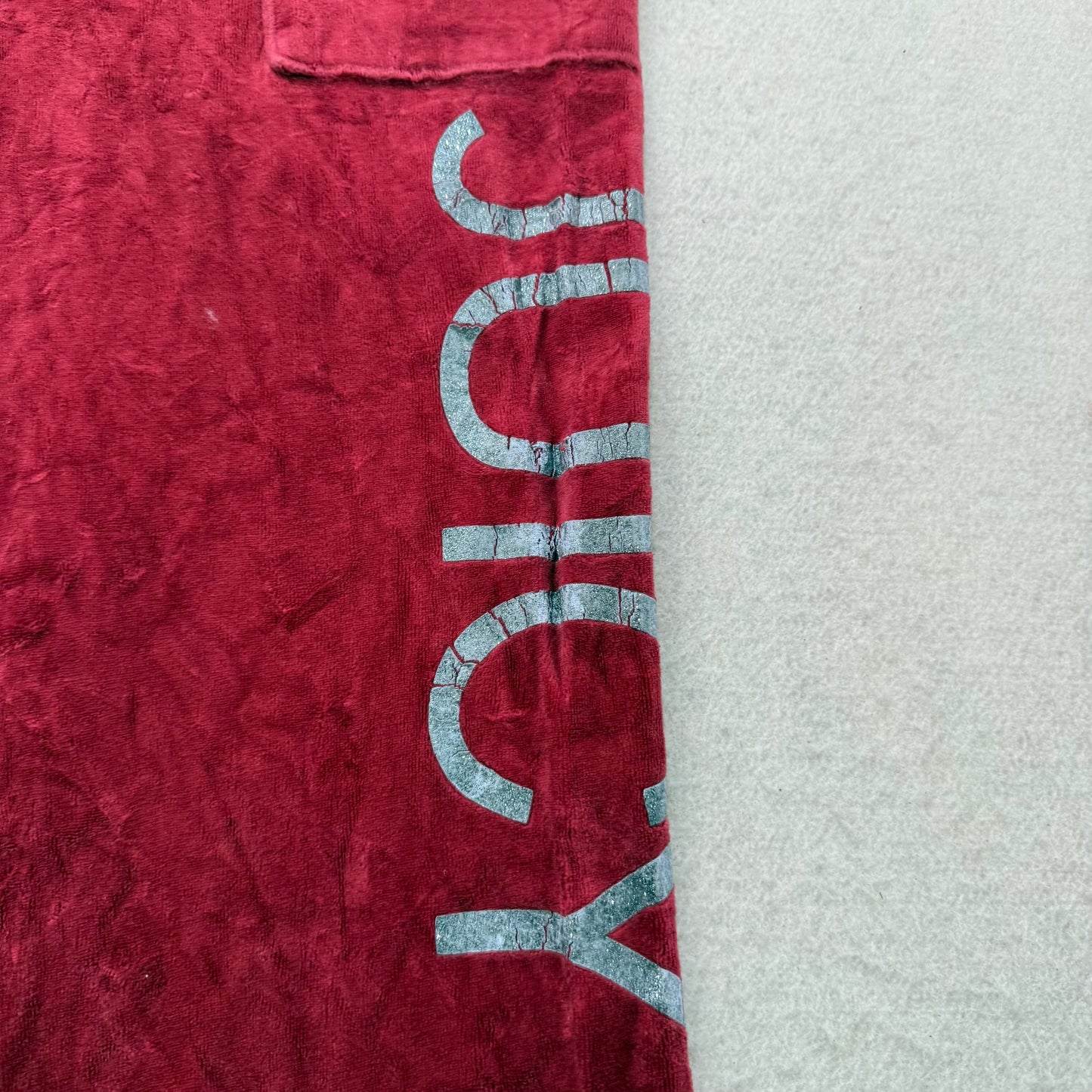 Juicy Couture Women's Maroon Velour Flared Track Pants Back Pockets Logo Size M