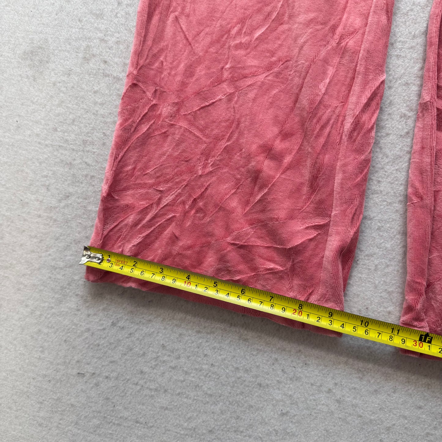 Juicy Couture Women's Pink Velour Flare Leg Track Pants Drawstring Y2K Size M