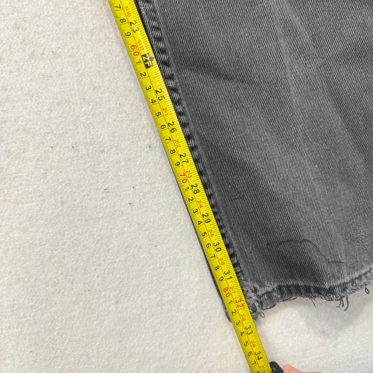 L.L.Bean Men's Washed Gray Denim Classic Fit Straight Leg Jeans Raw Hem Size 34