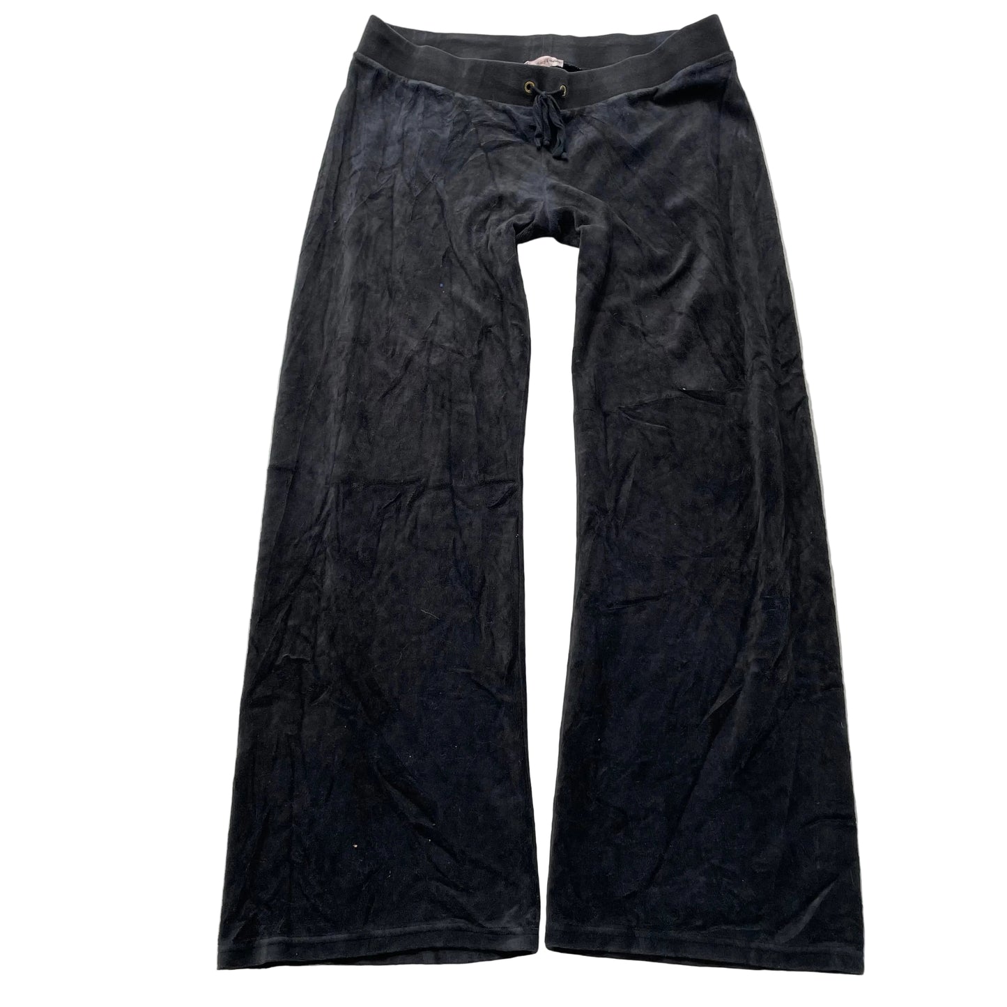 Juicy Couture Women's Charcoal Velour Flared Leg Track Pants Drawstring Size L