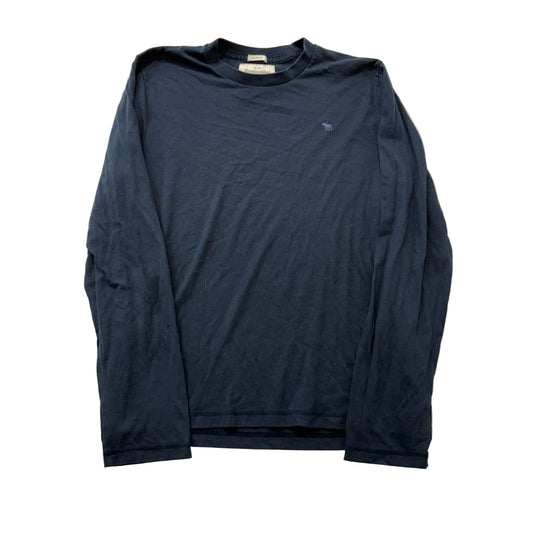Abercrombie & Fitch Co. Men's Deep Navy Cotton T-Shirt Long Sleeves Tee Size XL