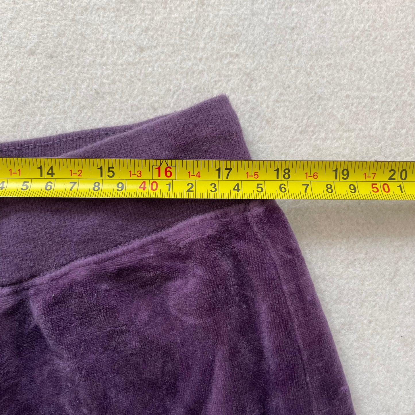 Juicy Couture Women's Deep Purple Velour Flared Leg Track Pant Drawstring Size L