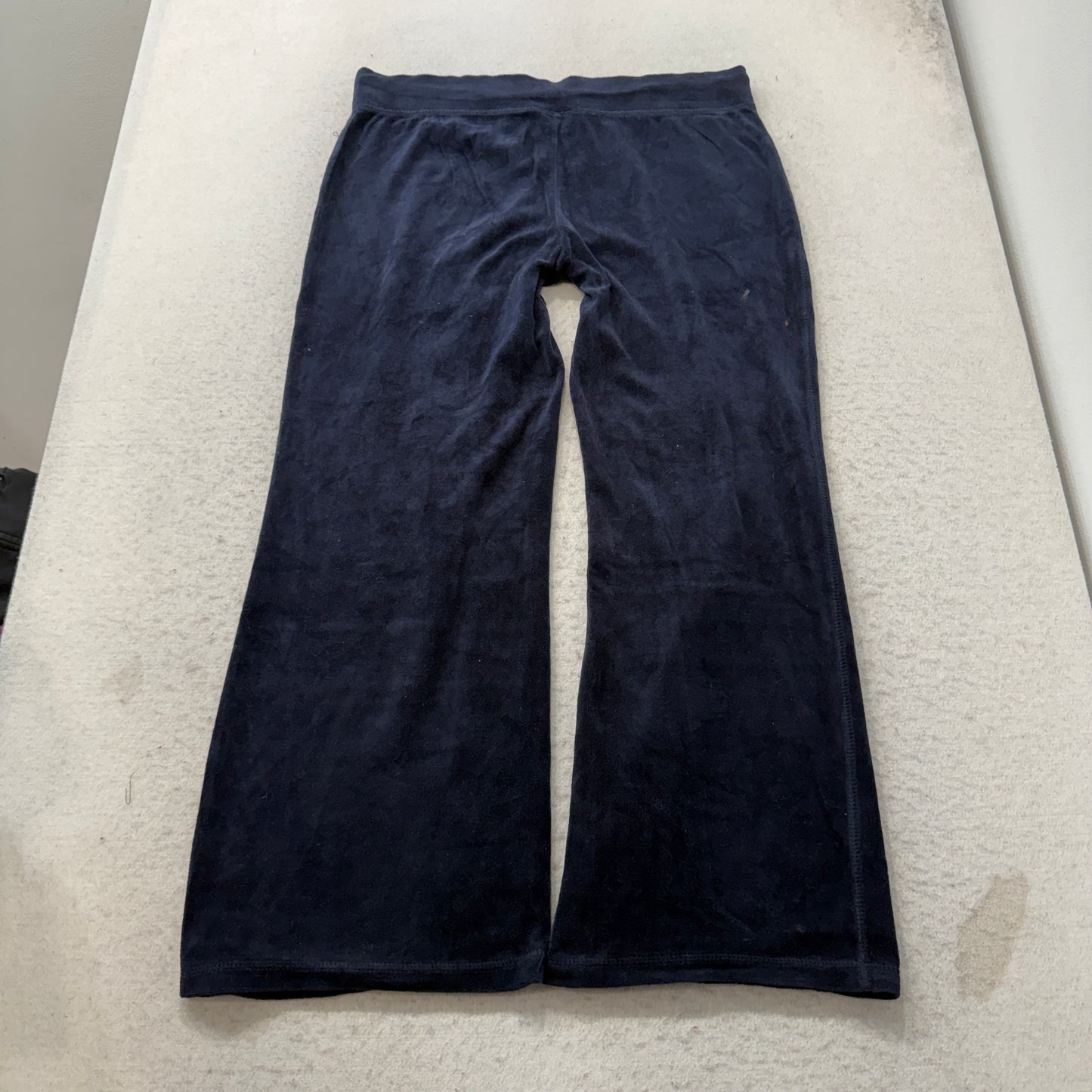 Juicy Couture Women's Navy Blue Velour Tracksuit Set Track Jacket & Pants Size M