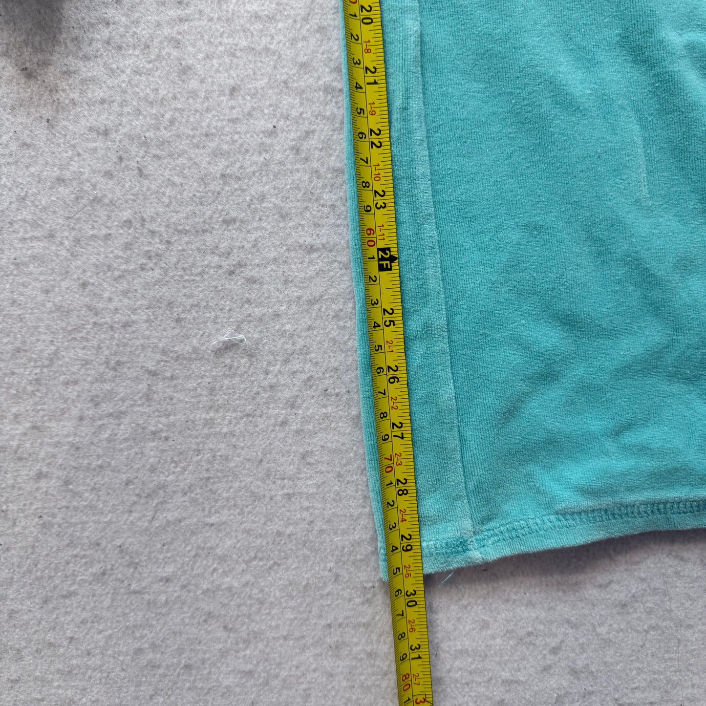 Vintage Juicy Couture Women's Turquoise Velour Flared Track Pants Y2K Size S