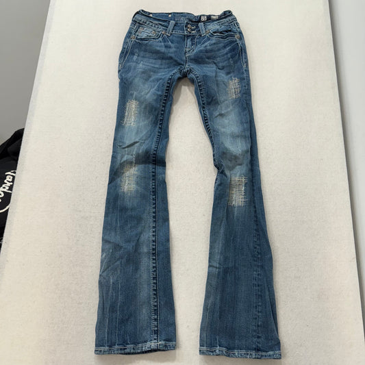 RARE Miss Me Angle Wings Flared Embellished Bootcut Jeans Low Rise Size 25
