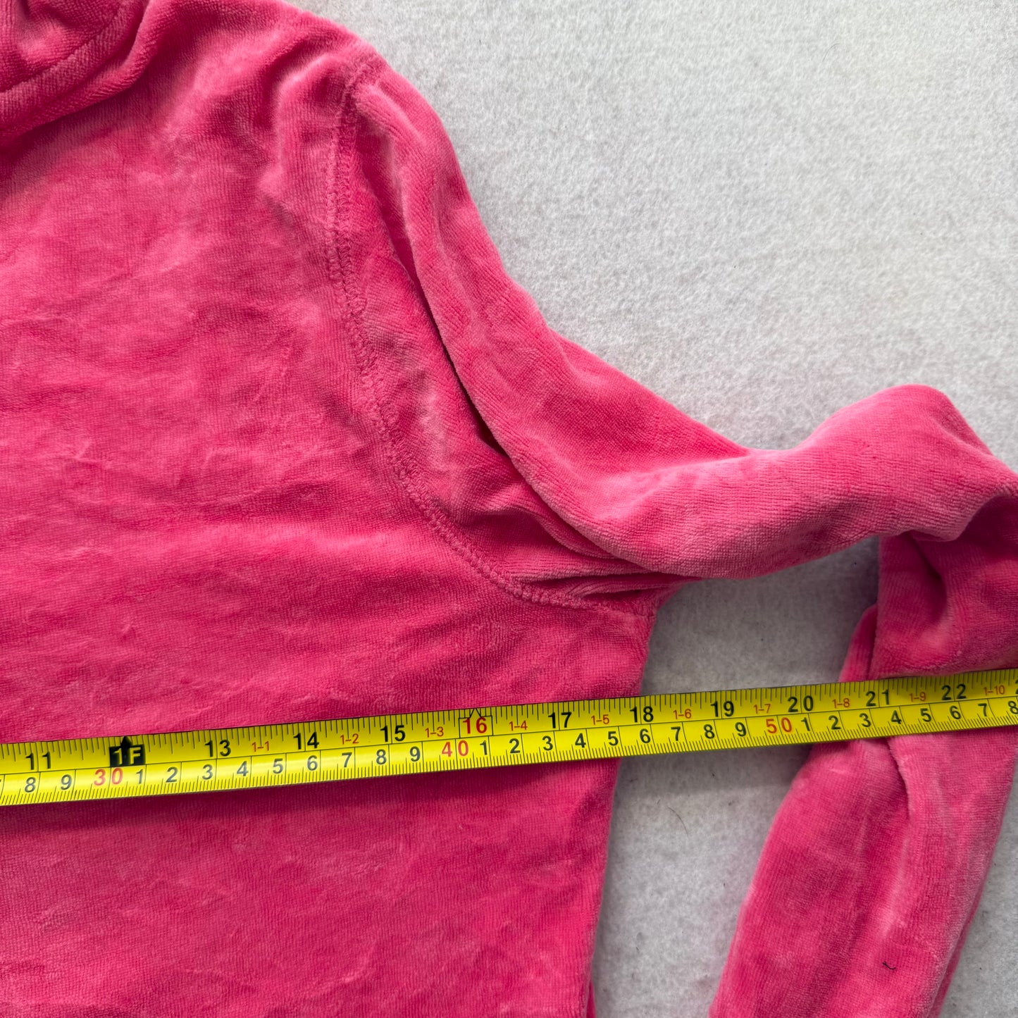 Juicy Couture Women's Pink Velour Full Zip Hoodie Rhinestones Logo Preppy Size M
