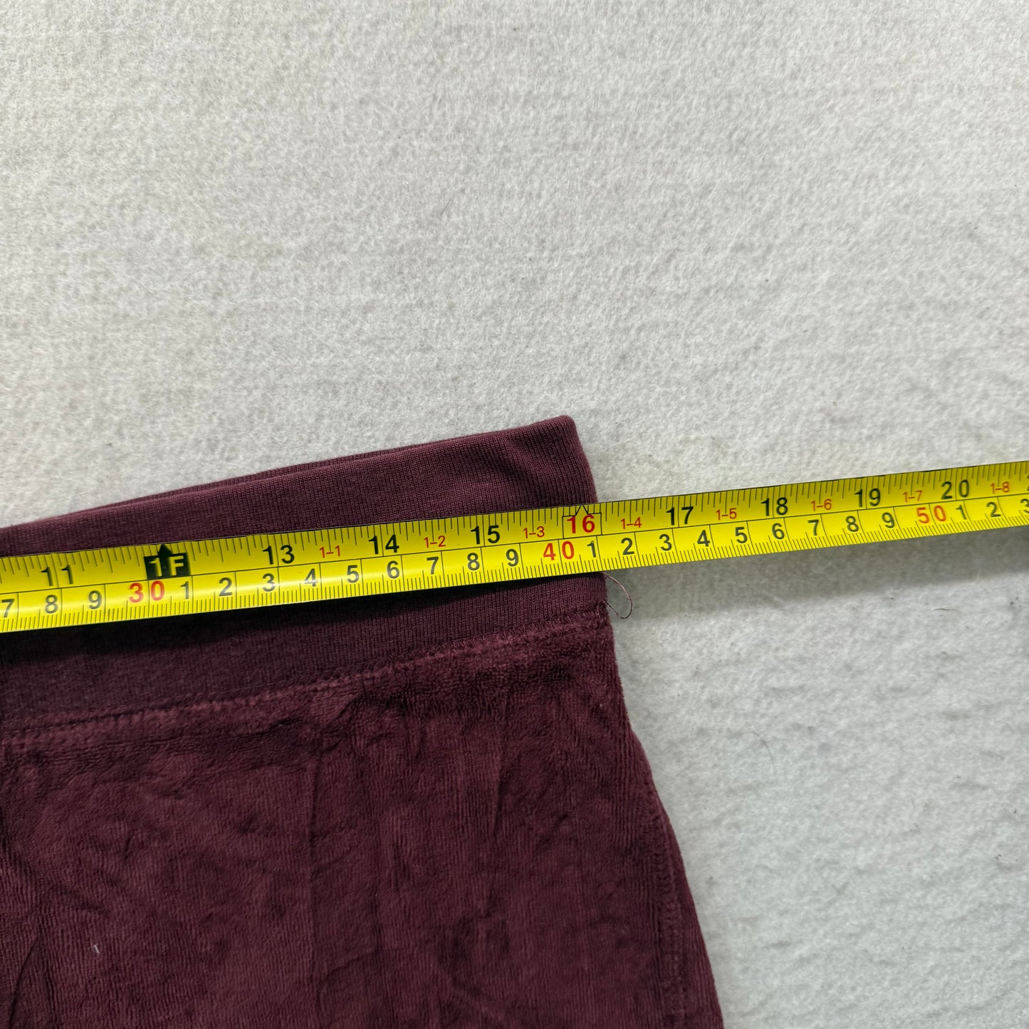 Juicy Couture Women's Maroon Velour Flared Track Pant Loungewear Preppy Size XL