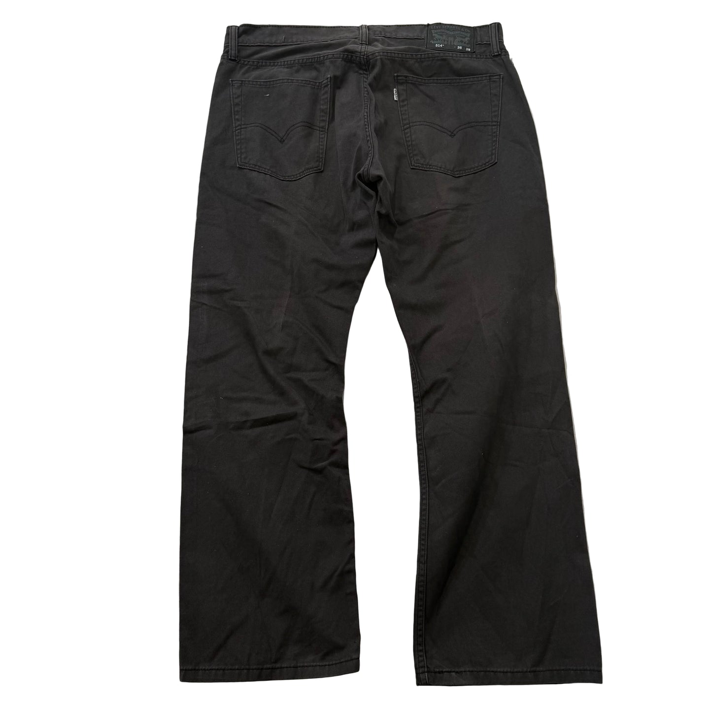 Levi's 514 Men's Charcoal Grey Straight Leg Jeans Zip-Fly Regular Fit Size 36x29