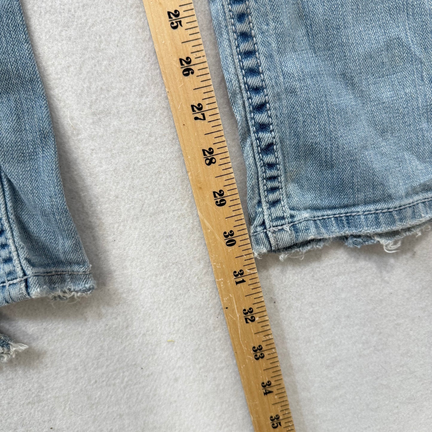 Aeropostale Light Blue Chelsea Skinny Bootcut Jeans Rhinestone Pockets Size M
