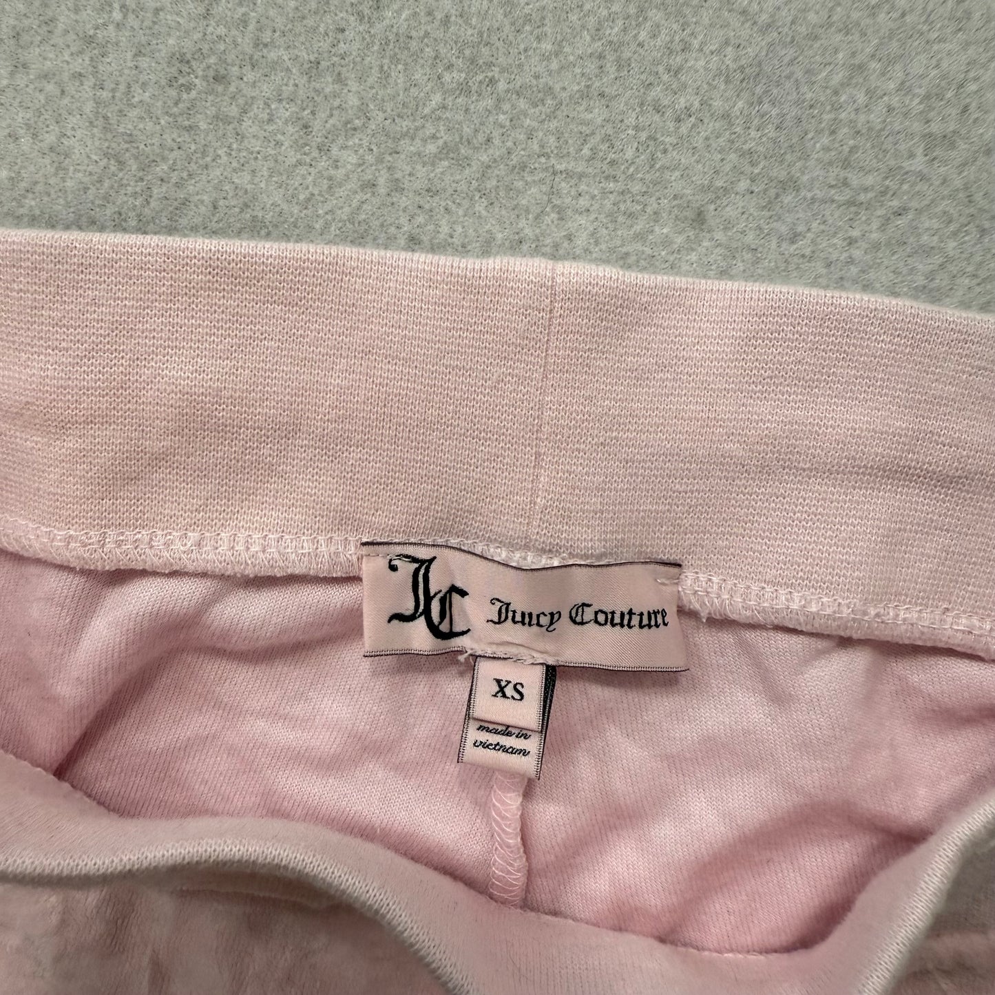 Juicy Couture Women's Pastel Pink Velour Flare Track Pant Loungewear Y2K Size XS