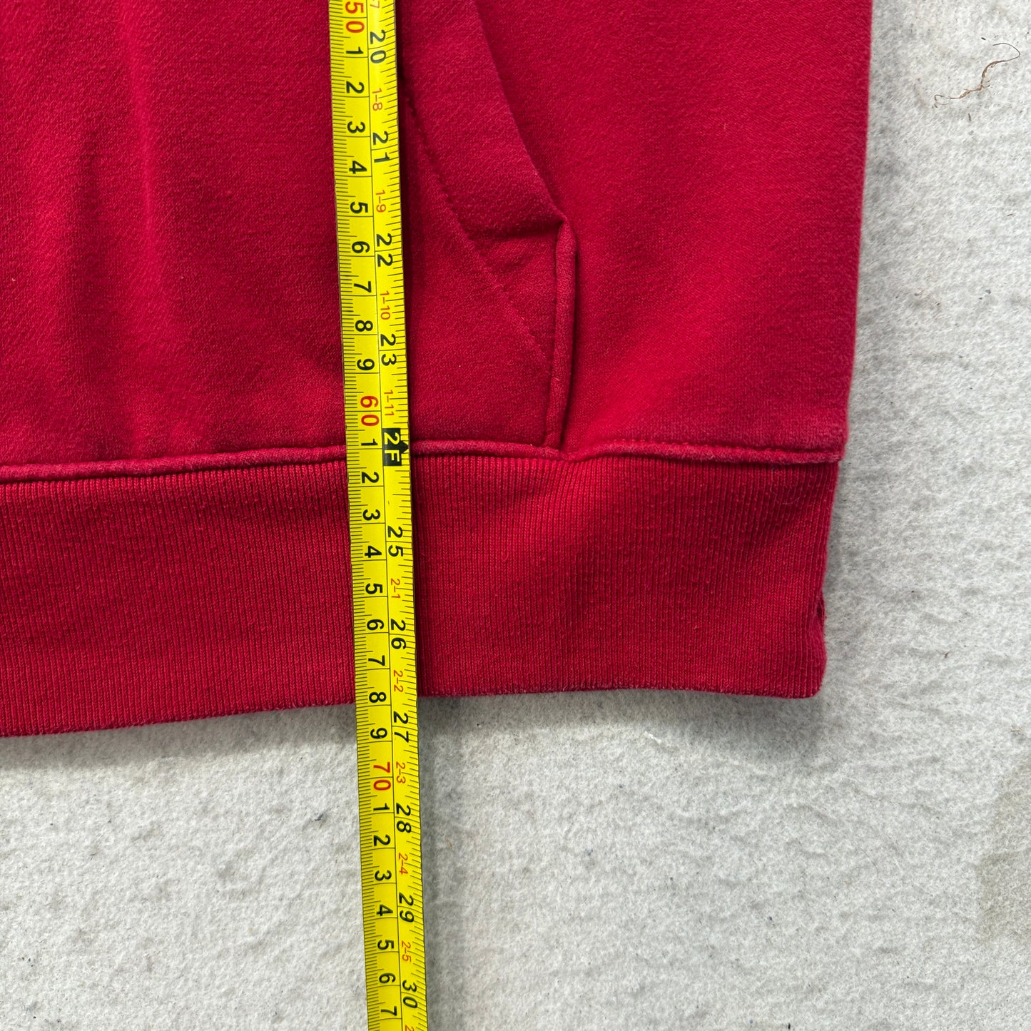 Hollister Must-Have Collection Men Red Pullover Hoodie Pockets Drawstring Size M