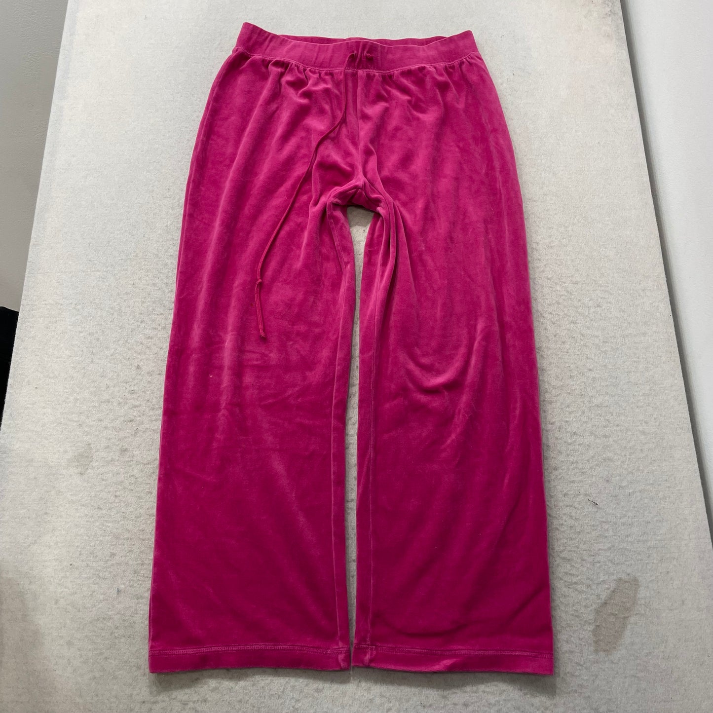 Vintage Juicy Couture Women's Hot Pink Velour Tracksuit Set Hoodie & Pant Size L