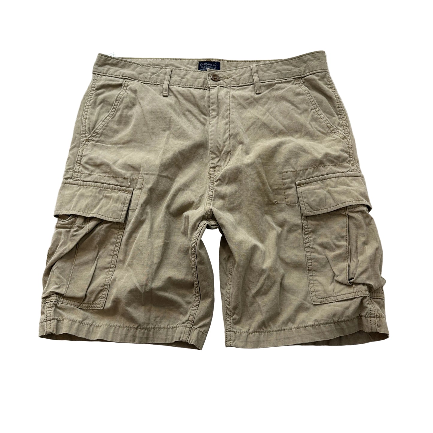 Levi's Men's Beige Cotton Cargo Shorts Pocket Casual Outdoor Streetwear Size W34