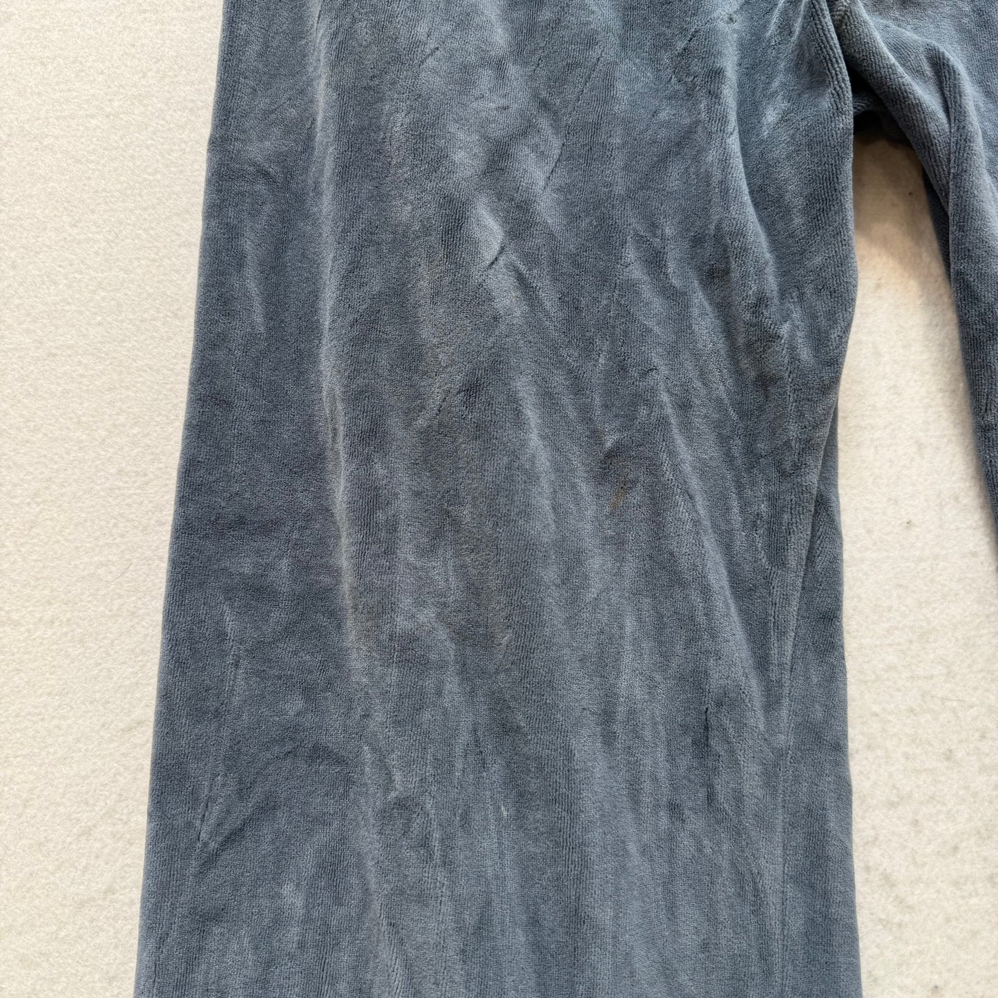 PINK Victoria's Secret Women's Charcoal Gray Velour Flare Track Pant Logo Size L