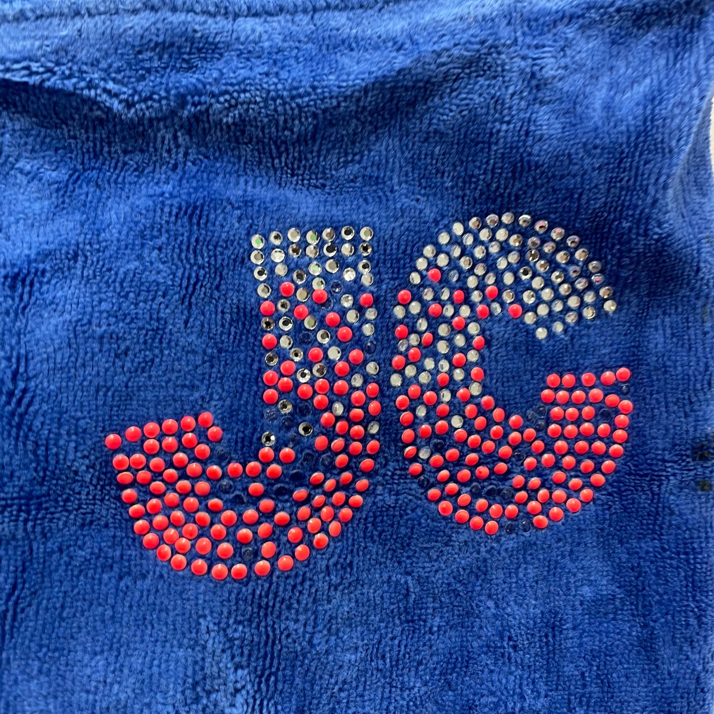 Juicy Couture Kid's Cobalt Blue Velour Flare Track Pant Rhinestones Logo Size XL