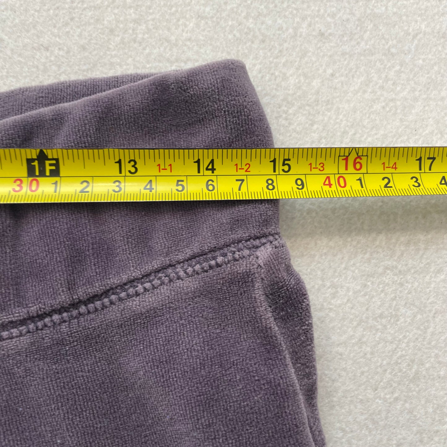 Vintage Juicy Couture Womens Purplish Gray Velour Flare Track Pant Pocket Size S