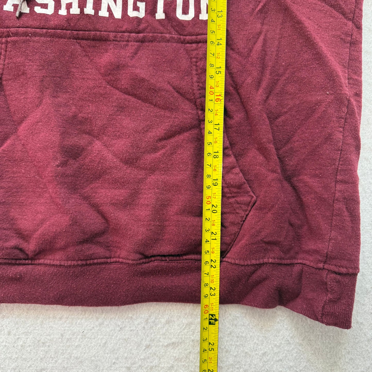 Feeling Hood Seattle Washington Unisex Maroon Pullover Hoodie Graphic Y2k Size S