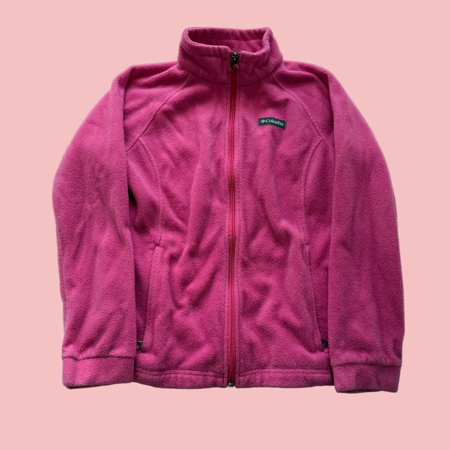 Columbia Women's Hot Pink Benton Springs Fleece Full Zip Jacket Outdoor Size L