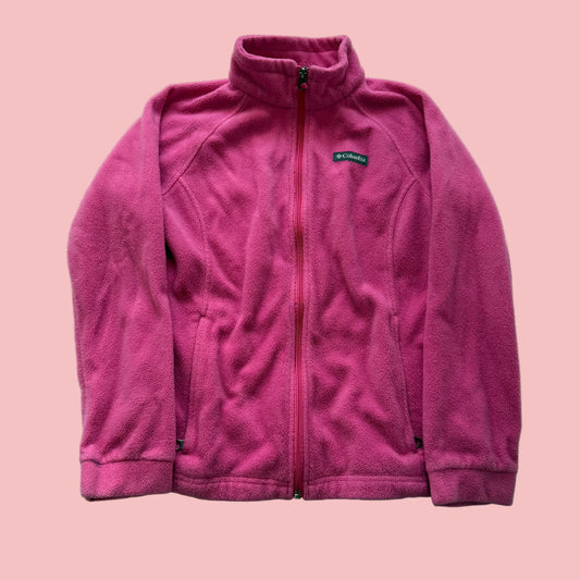 Columbia Women's Hot Pink Benton Springs Fleece Full Zip Jacket Outdoor Size L
