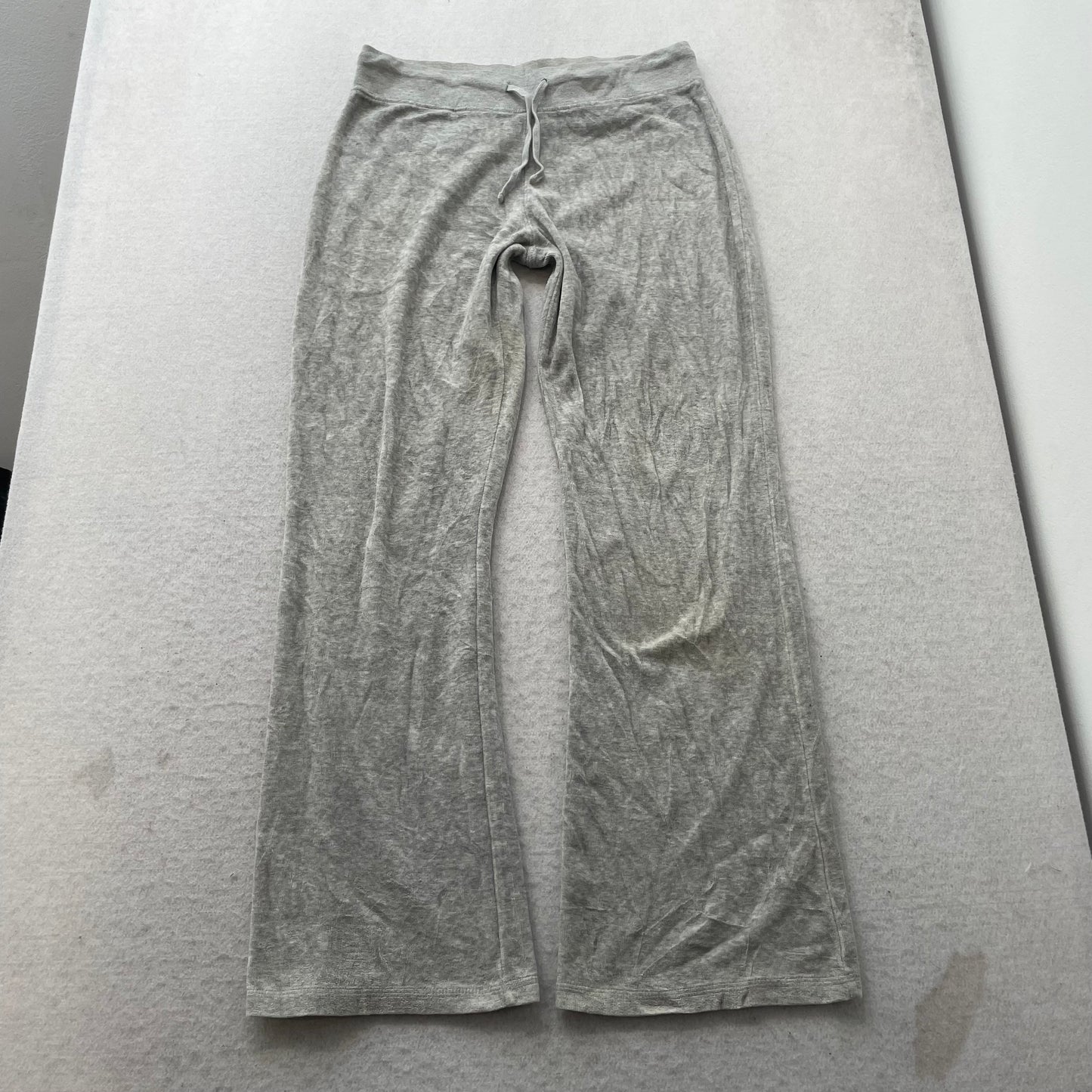 Vtg Juicy Couture Women's Heather Grey Velour Tracksuit Set Hoodie & Pant Size S