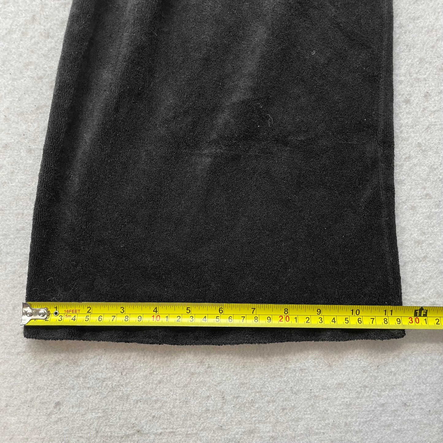 Juicy Couture Women's Jet Black Velour Flared Leg Track Pants Drawstring Size XL