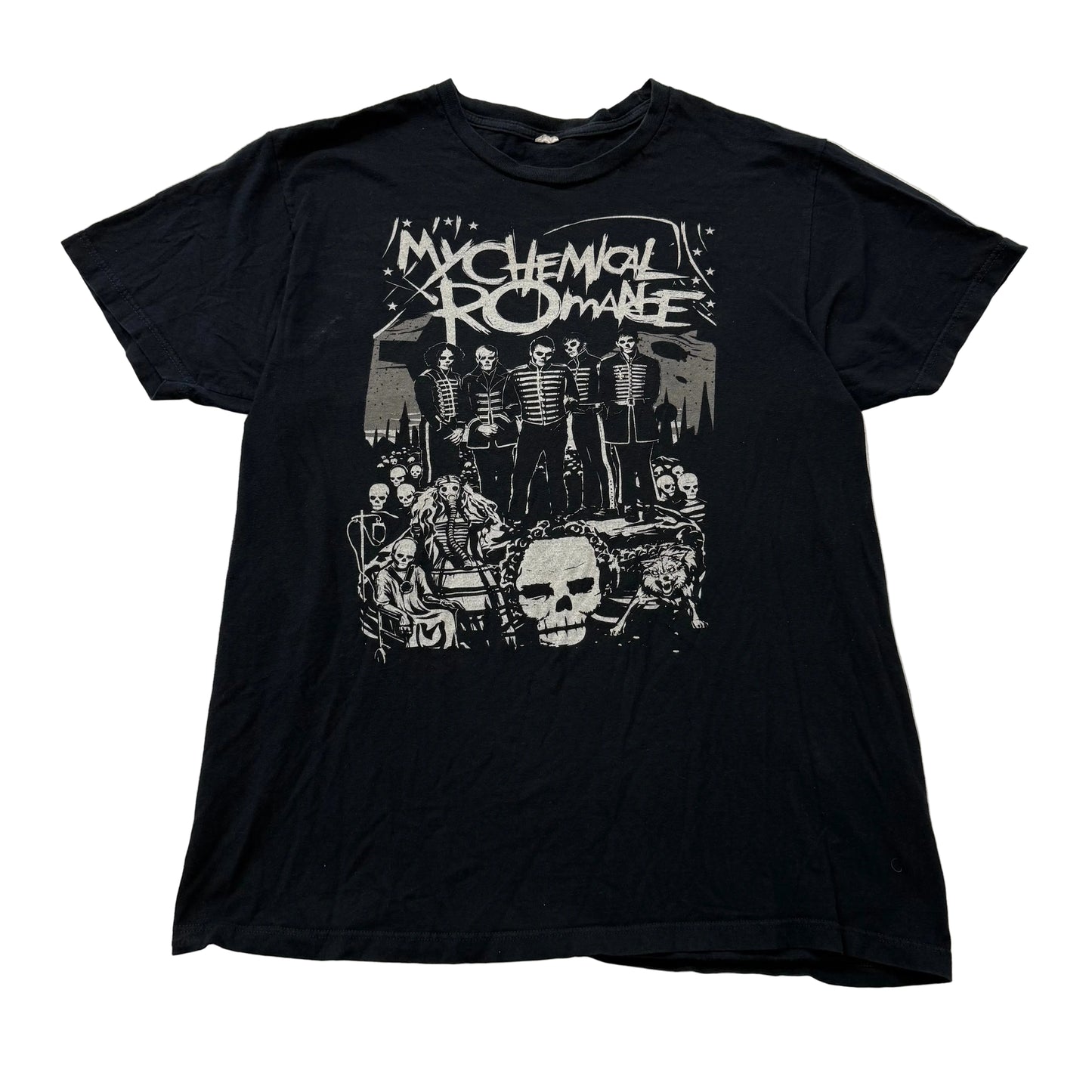 My Chemical Romance "The Black Parade" Men's Black Cotton Line Up T-Shirt Size L