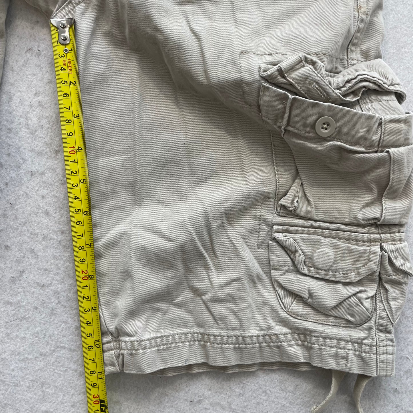 Lee Dungarees Boys Gray Loose Cargo Shorts Utility Outdoor Hiking Casual Size 12