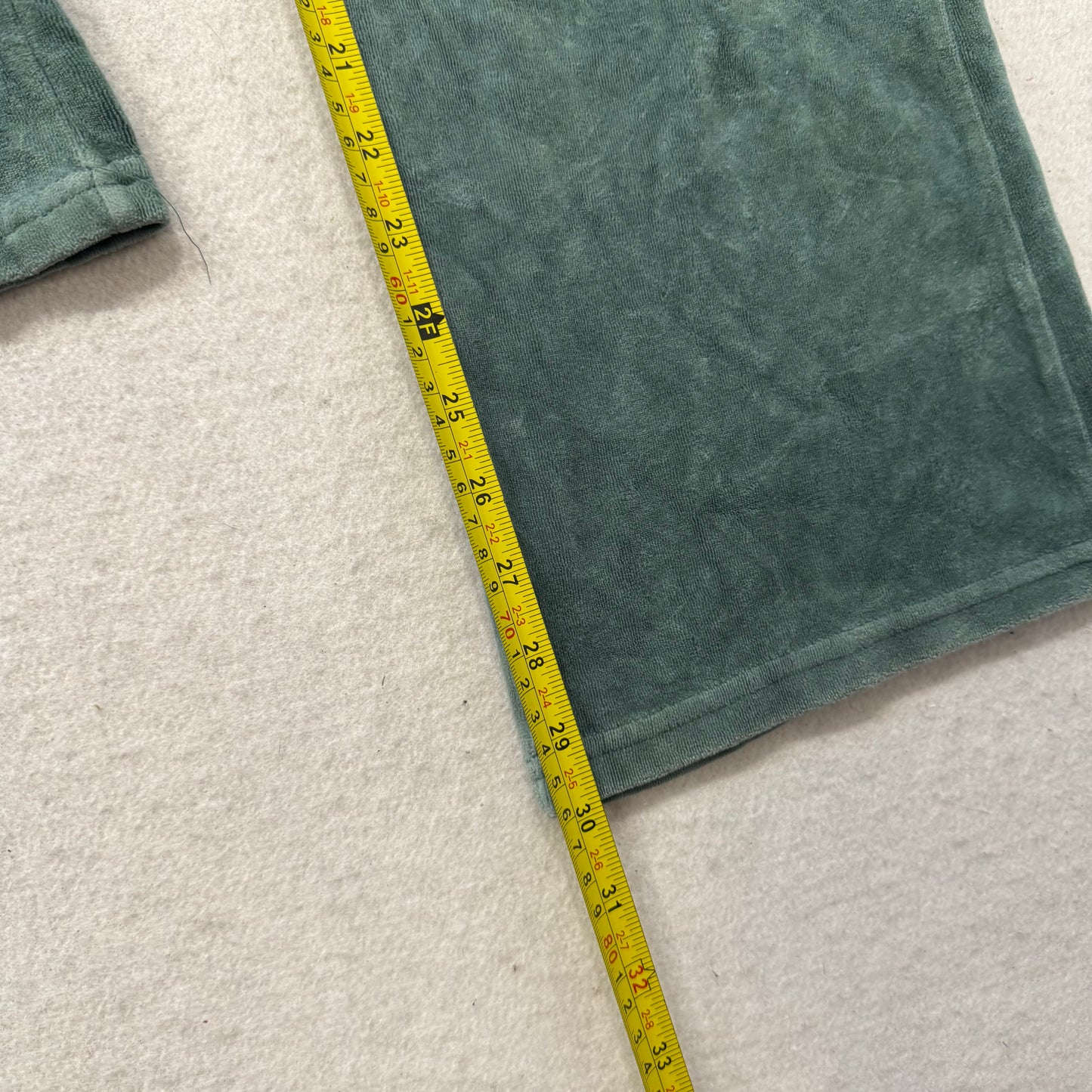 Juicy Couture Women's Sage Green Velour Flared Track Pant Loungewear Y2k Size M