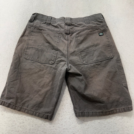 Key Men's Charcoal Gray Canvas Carpenter Shorts Utility Duck Workwear Size 34