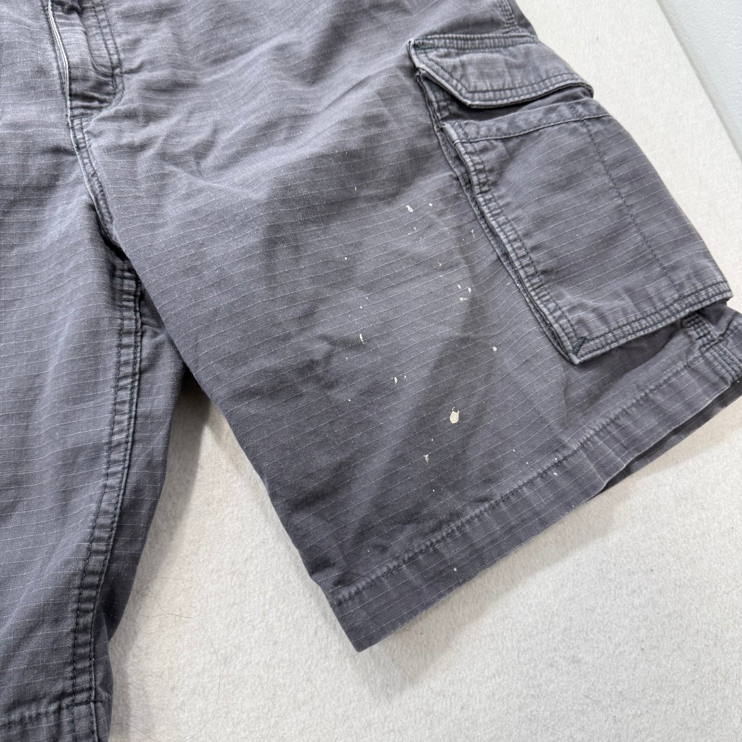 Carhartt Force Gray Ripstop Tappen Cargo Shorts Workwear Relaxed Fit Size 40