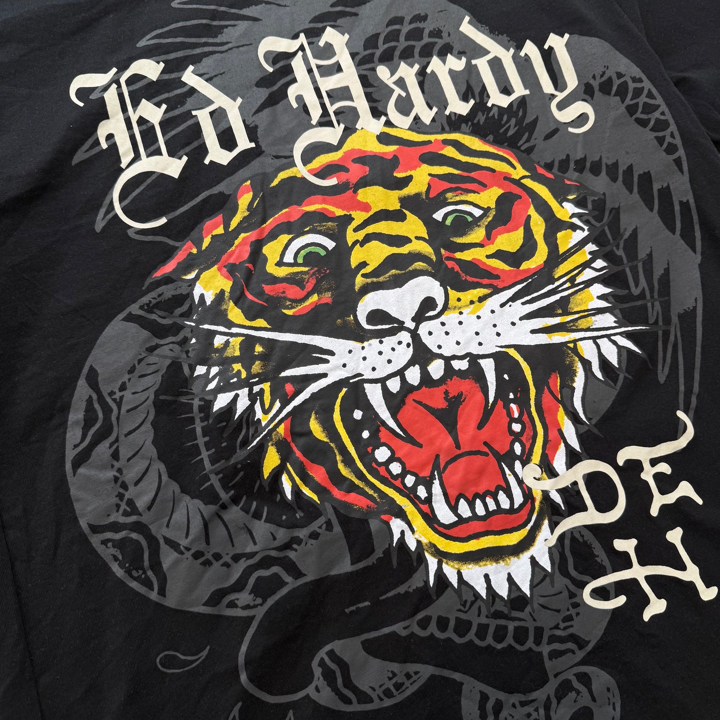ED HARDY “Tiger Roar” BLACK GRAPHIC TEE