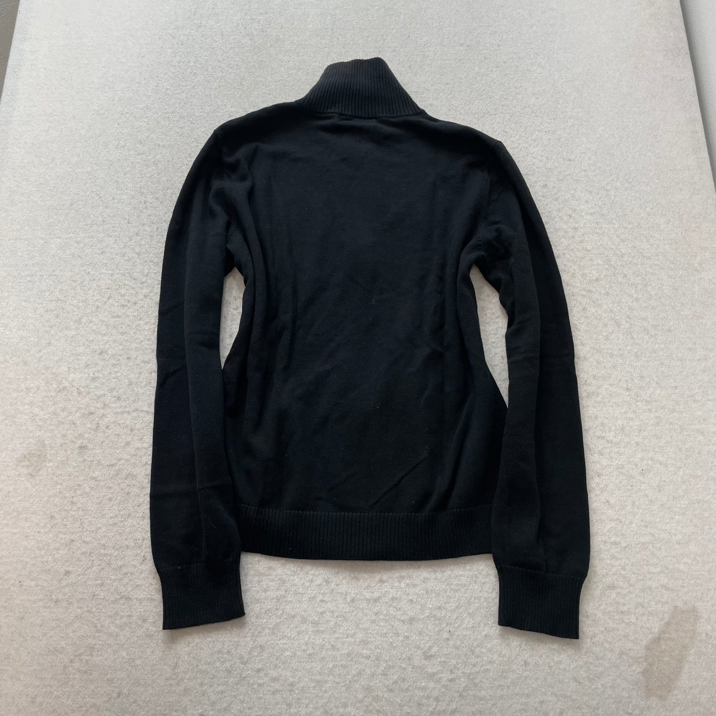 Lauren Ralph Lauren Women's Black Purple Full Zip Jacket Gold Crest Logo Size M
