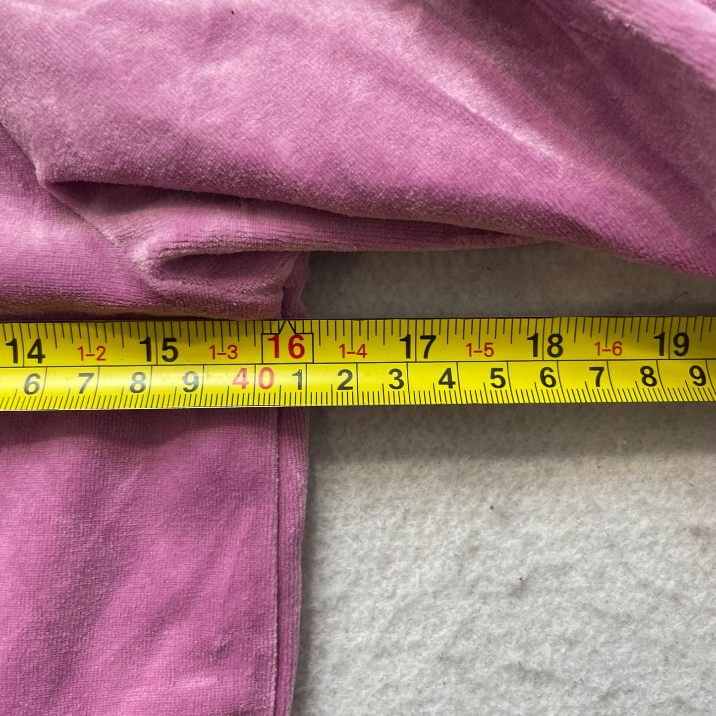 Juicy by Juicy Couture Women's Mauve Pink Velour Zip-Up Hoodie Ruffle Hem Size M