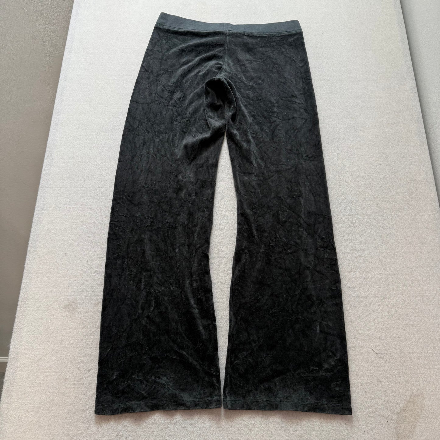 Juicy Couture Cupcake Couture Women's Black Velour Flare Leg Track Pants Size M