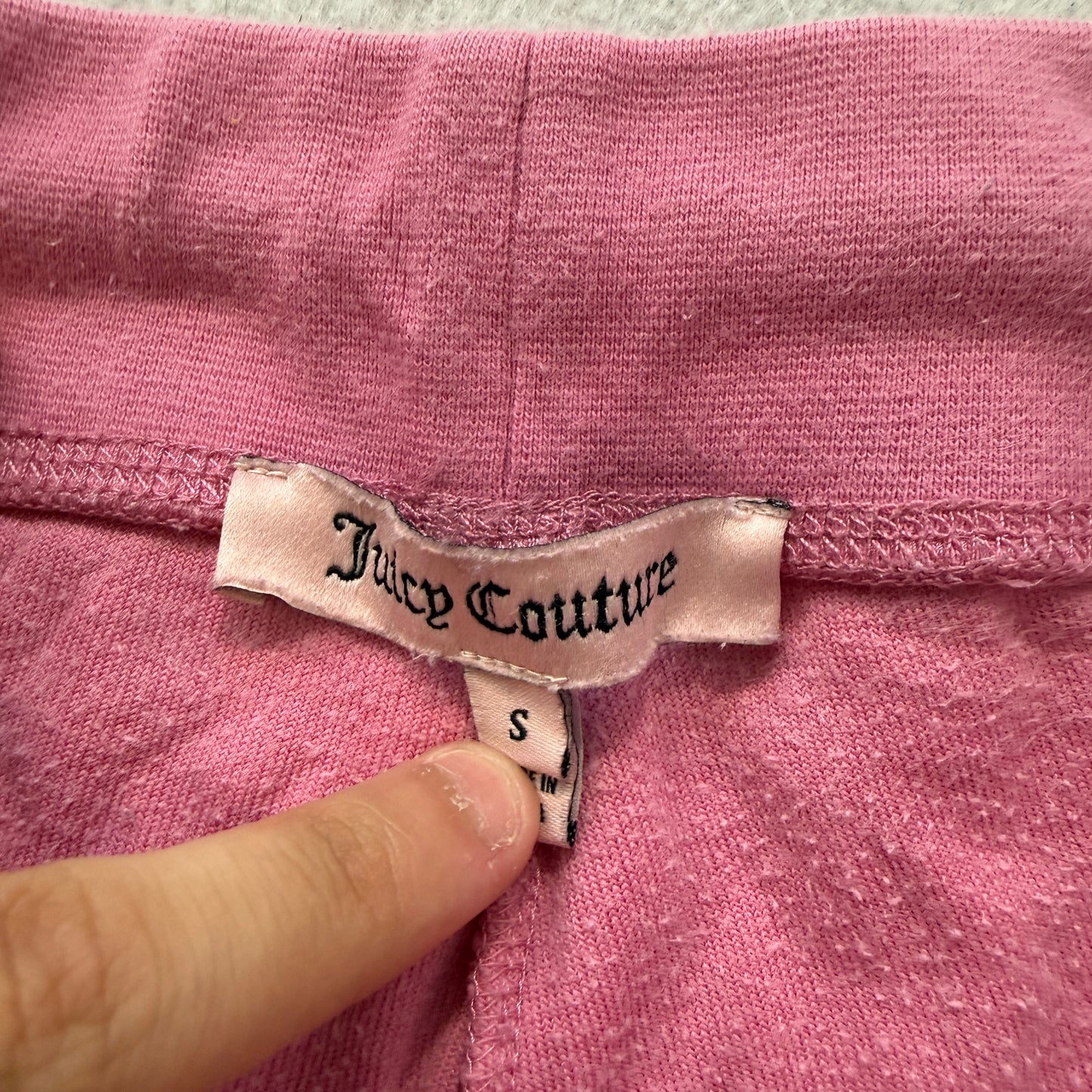 Juicy Couture Women's Rose Pink Velour Flared Track Pants Drawstring Logo Size S