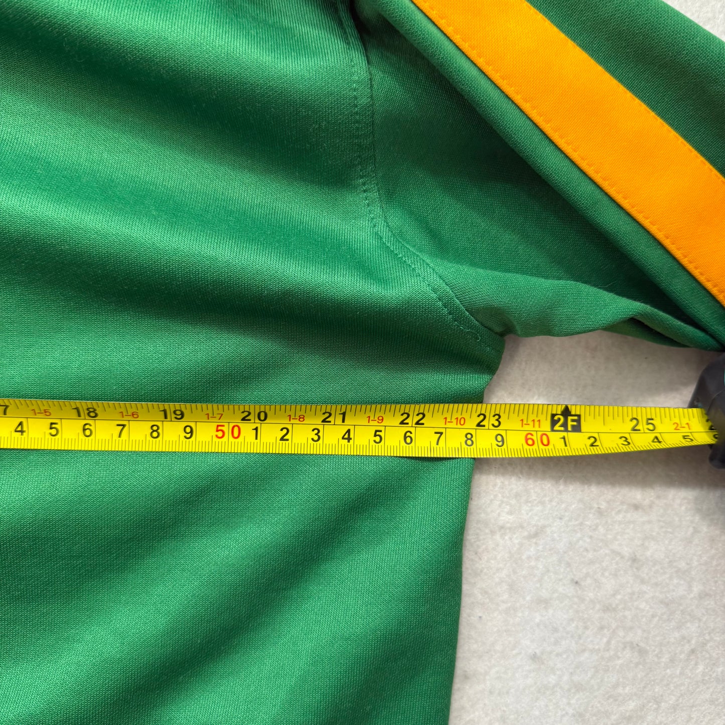 South Pole Men's Green Yellow Striped Full-Zip Track Jacket Hip Hop Y2K Size M
