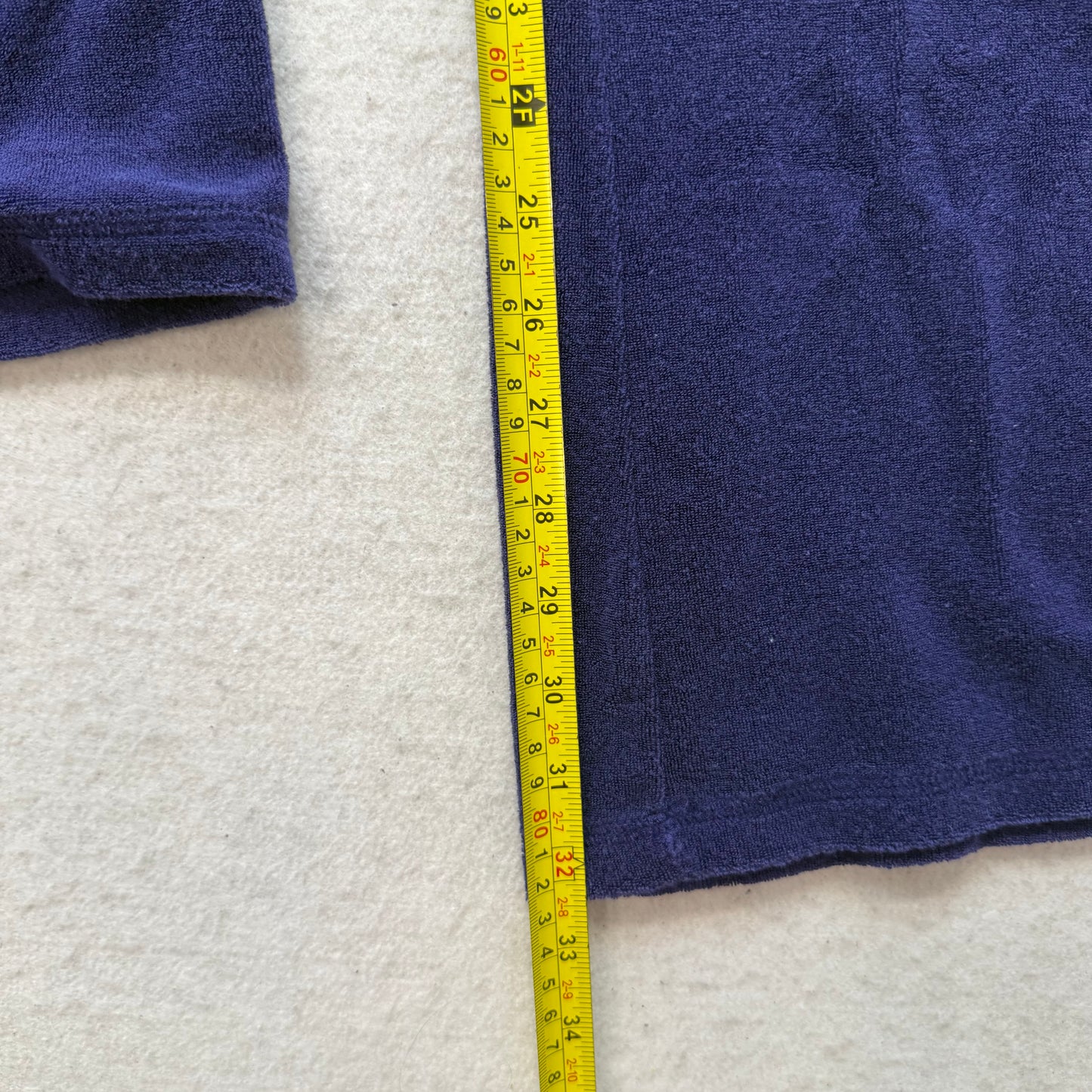 Juicy Couture Women's Navy Blue Terry Cloth Flared Leg Track Pant Pockets Size M