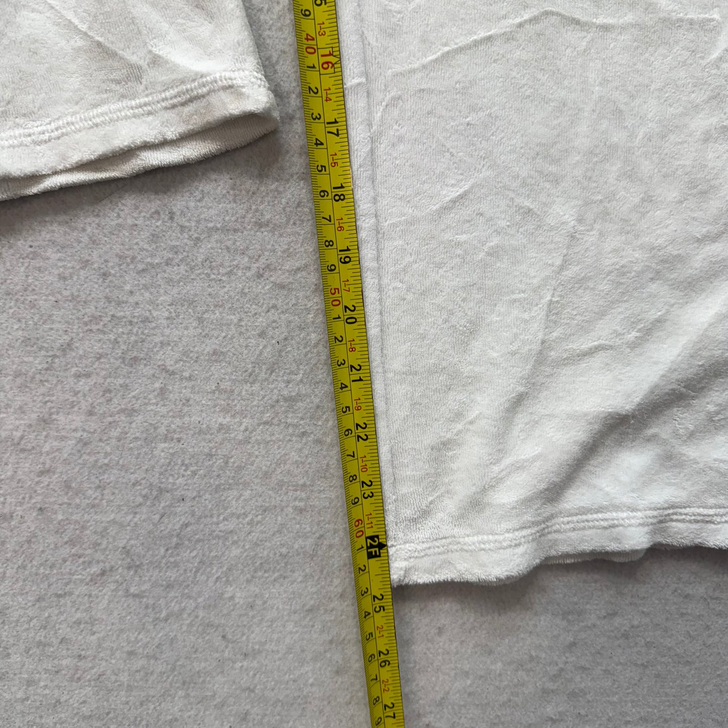2003 Vintage Juicy Couture Women's White Terrycloth Flared Track Pant Y2K Size L